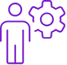 Person with cog